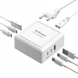 HONGYEE USB C Oplader 50W 6-Poorts Snelladen iPhone Android — miniatuur 1