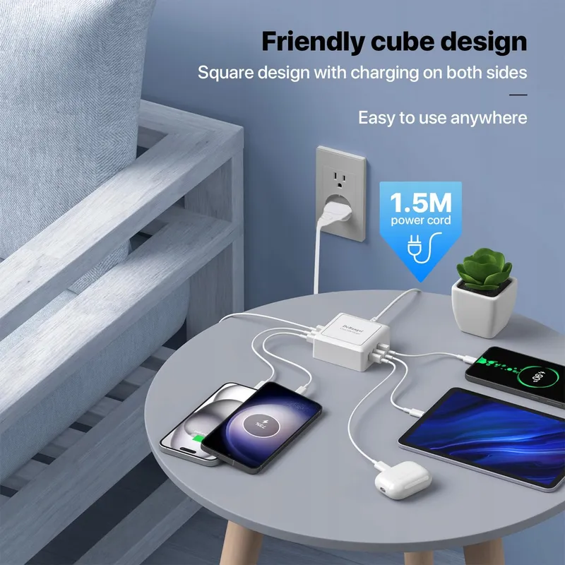 HONGYEE USB C Oplader 50W 6-Poorts Snelladen iPhone Android — foto 8