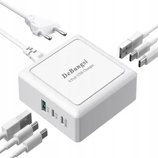 HONGYEE USB C Oplader 50W 6-Poorts Snelladen iPhone Android — miniatuur 9