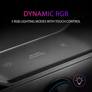MARS GAMING MSBX Soundbar RGB Bluetooth 5.0 Jack 10W Zwart — miniatuur 4