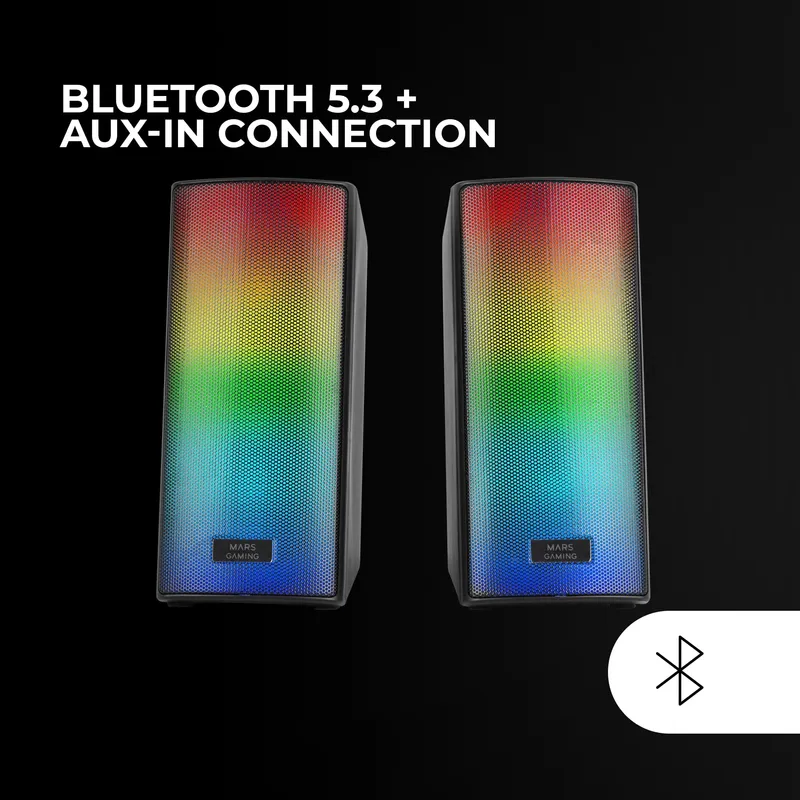 MARS GAMING MSRGB2 Bluetooth Speaker 15W RGB DSP Compact Zwart — foto 4