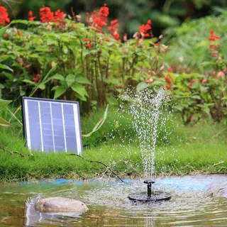 AISITIN Solar Fontein 6.5W met 1500mAh Batterij voor Tuin Vijver — miniatuur 8