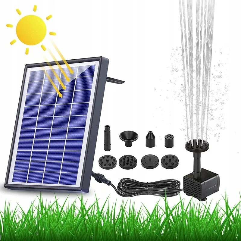 AISITIN Solar Fontein 6.5W met 1500mAh Batterij voor Tuin Vijver — foto 1