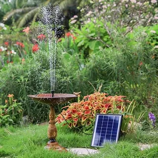 AISITIN Solar Fontein 6.5W met 1500mAh Batterij voor Tuin Vijver — miniatuur 2