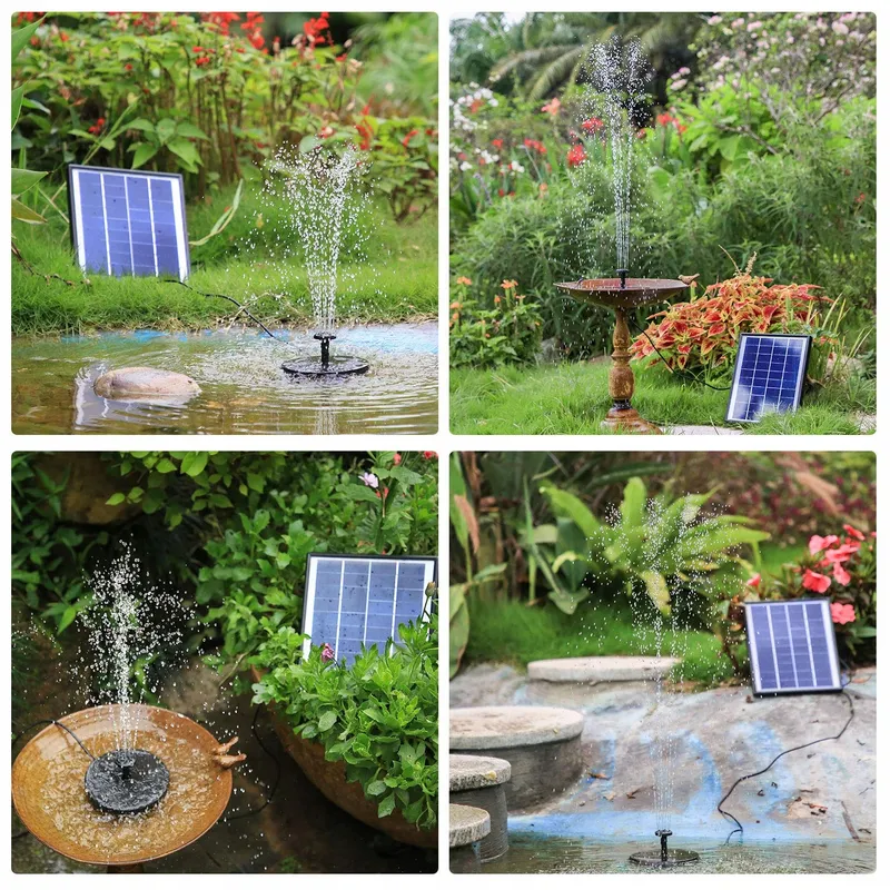 AISITIN Solar Fontein 6.5W met 1500mAh Batterij voor Tuin Vijver — foto 6
