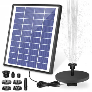 AISITIN Solar Fontein 6.5W met 1500mAh Batterij voor Tuin Vijver — miniatuur 4