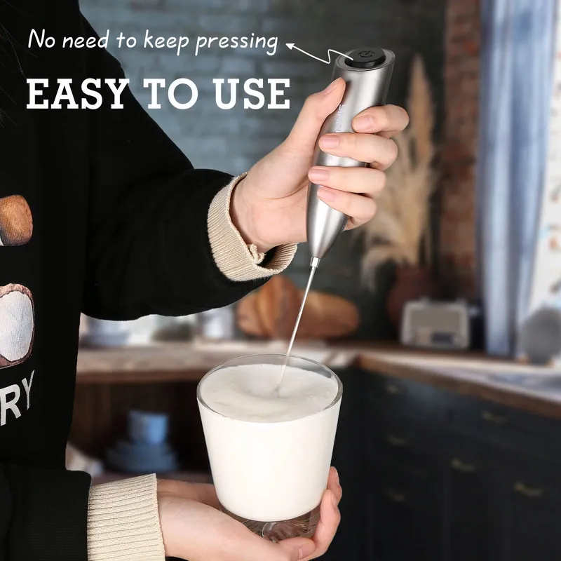 SIMPLETASTE Elektrische Melkschuimer Handmatig Cappuccino Latte — foto 3