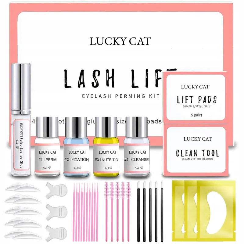 LUCKY CAT LASHLIFT Wimper- en Wenkbrauwlifting Set Professioneel — foto 1