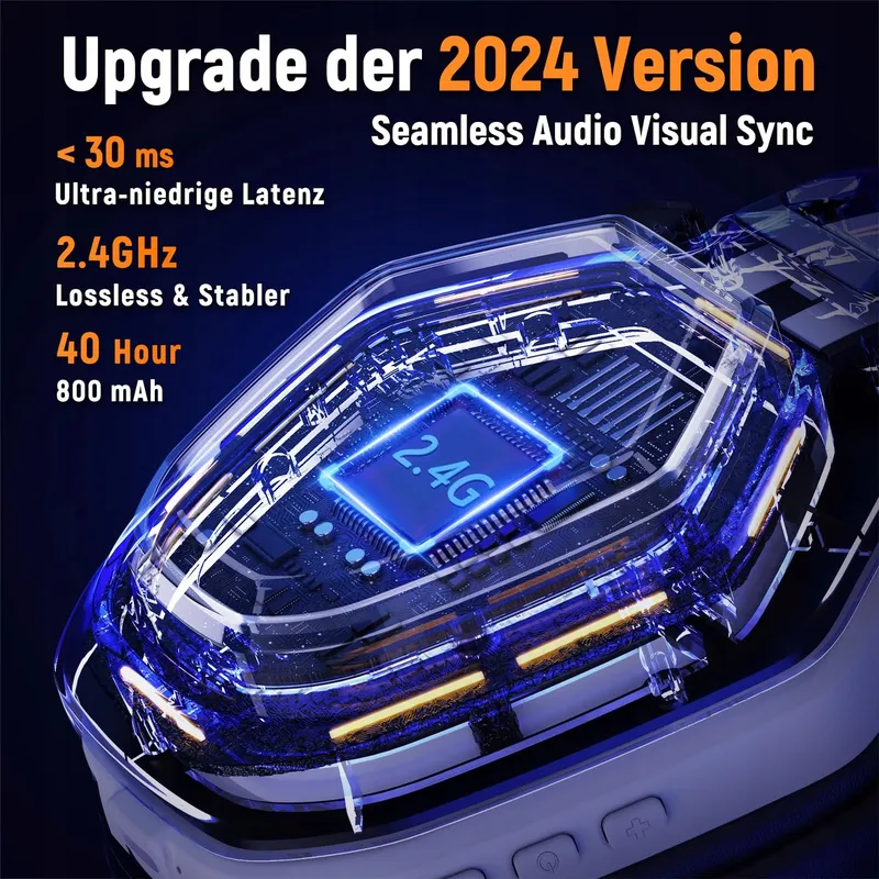 OZEINO OW810 Draadloze Gaming Headset USB C 20u — foto 2