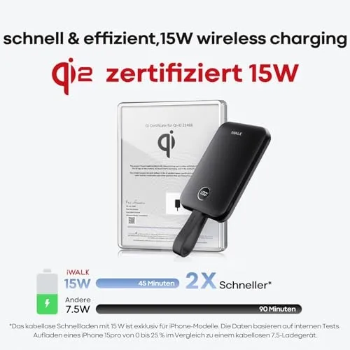 IWALK MagSafe PowerBank 10000mAh 30W Snel Opladen — foto 2
