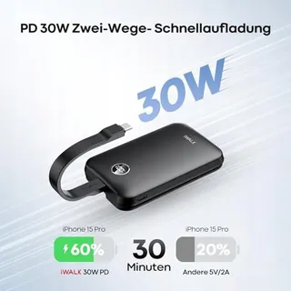 IWALK MagSafe PowerBank 10000mAh 30W Snel Opladen — miniatuur 3