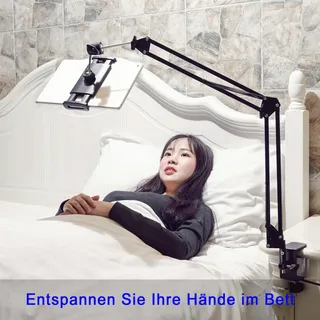 Universele Tablethouder voor Bed Aluminium Arm 360° — miniatuur 3
