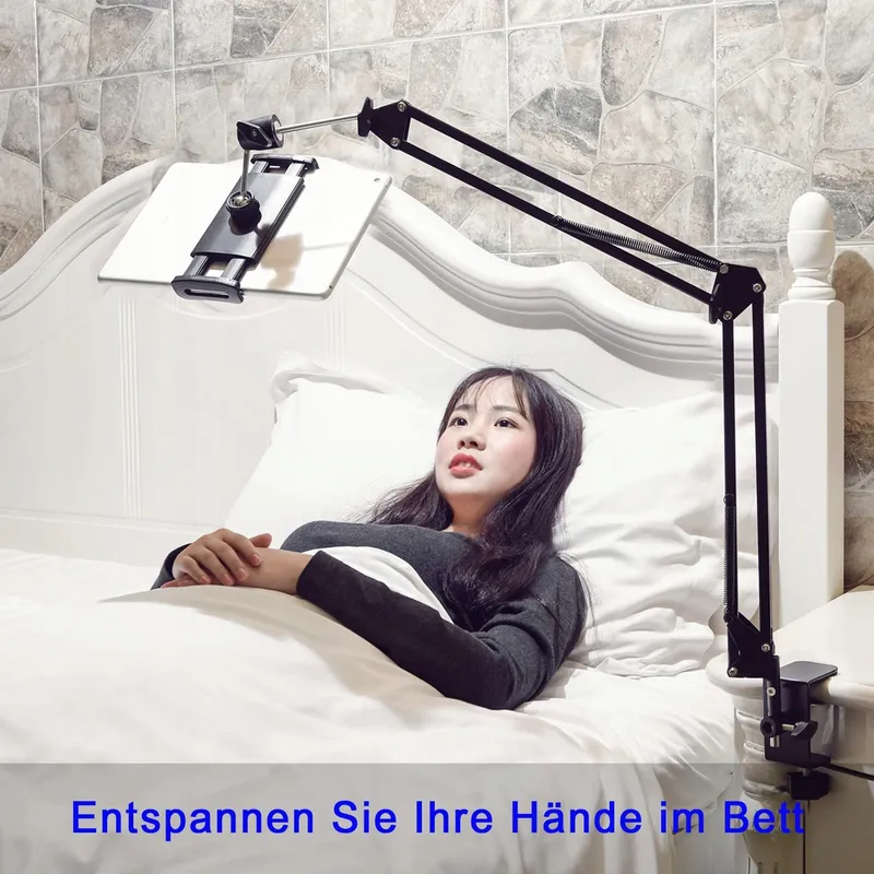 Universele Tablethouder voor Bed Aluminium Arm 360° — foto 3