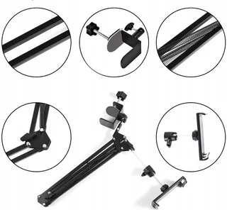 Universele Tablethouder voor Bed Aluminium Arm 360° — miniatuur 9