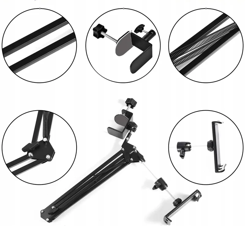 Universele Tablethouder voor Bed Aluminium Arm 360° — foto 9