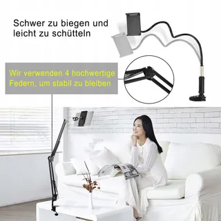 Universele Tablethouder voor Bed Aluminium Arm 360° — miniatuur 4