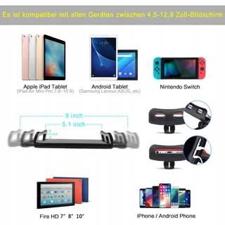 Universele Tablethouder voor Bed Aluminium Arm 360° — miniatuur 7