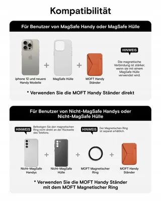 MOFT Magnetische Portemonnee Telefoonstandaard Leren Hoes iPhone MagSafe — miniatuur 6