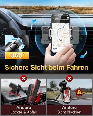 VANMASS Autohouder 360 voor iPhone Android Wit — miniatuur 5