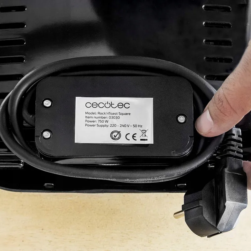 CECOTEC Rock'nToast Sandwichmaker Antiaanbaklaag 750W 2 Sandwiches β foto 9