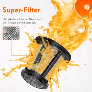 AMZCHEF Slowjuicer Groenten en Fruit Mat Zwart — miniatuur 4