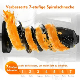 AMZCHEF Slowjuicer Groenten en Fruit Mat Zwart — miniatuur 3