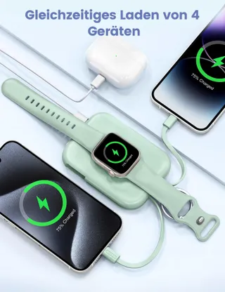 RORRY Powerbank 5000mAh met Kabel iPhone Watch AirPods — miniatuur 5