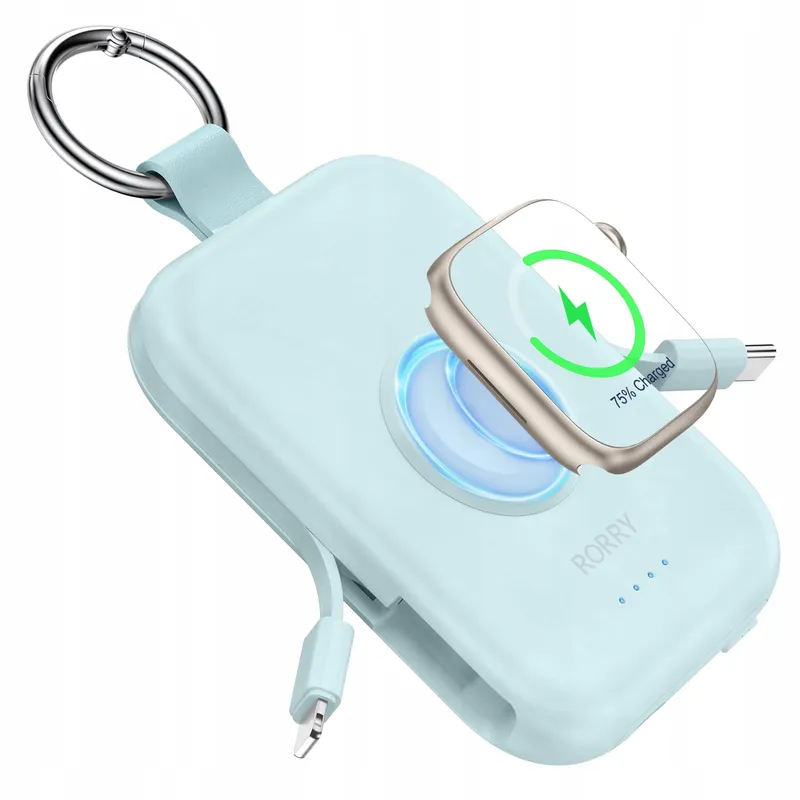 RORRY Powerbank 5000mAh met Kabel iPhone Watch AirPods — foto 1