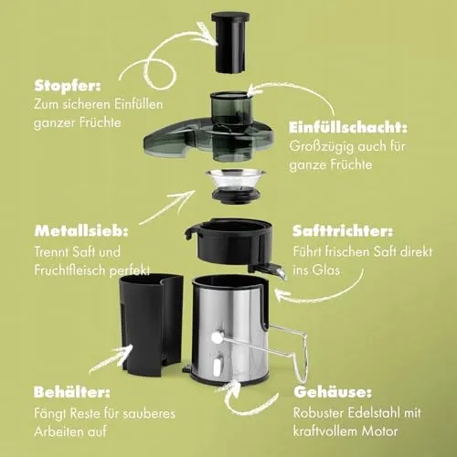 CLATRONIC Sapcentrifuge Groente Fruit Grote Vulschacht 400W — foto 5