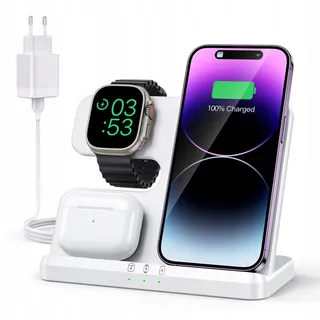 JARGOU Draadloze Oplader 3-in-1 iPhone Apple Watch AirPods — miniatuur 1