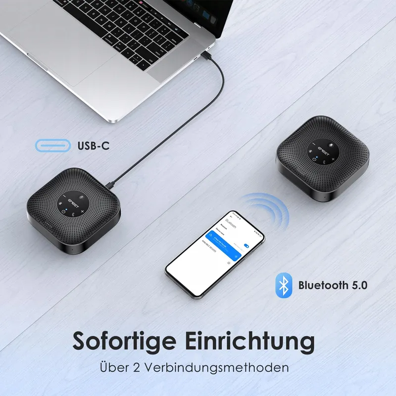 EMEET M0 Plus Conferentiespreker 4 Microfoons 360 USB PC Skype — foto 4