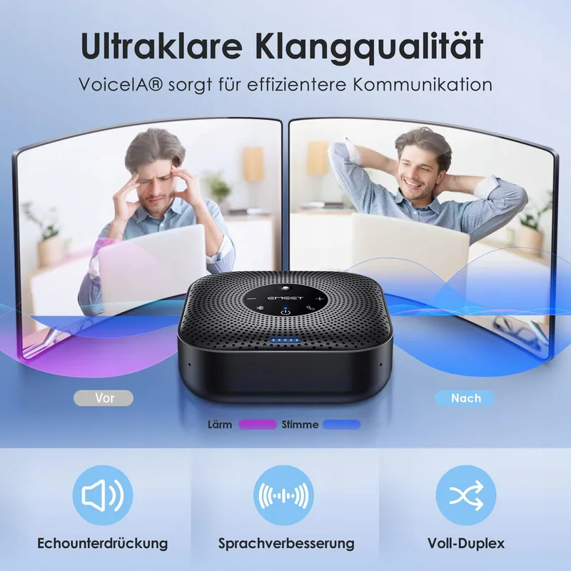 EMEET M0 Plus Conferentiespreker 4 Microfoons 360 USB PC Skype — foto 3