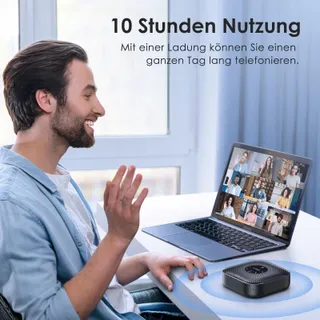 EMEET M0 Plus Conferentiespreker 4 Microfoons 360 USB PC Skype — miniatuur 6