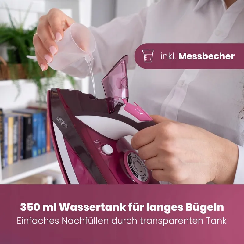 CLATRONIC Stoomstrijkijzer 2600W Keramische Zool 350ml — foto 4
