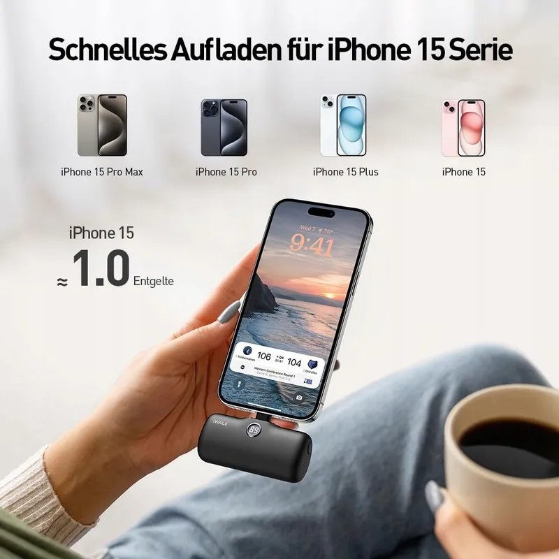 IWALK Powerbank 4800mAh USB-C 20W Snelladen Zwart — foto 4