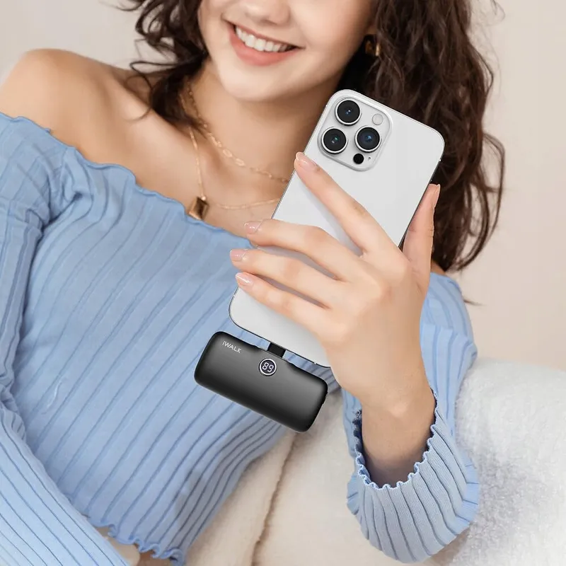 IWALK Powerbank 4800mAh USB-C 20W Snelladen Zwart — foto 7