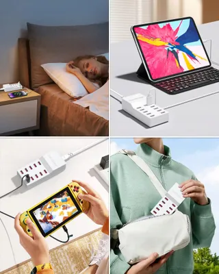 BINAMAO USB Oplader 50W 10-Poorts iPhone iPad Samsung Huawei — miniatuur 5