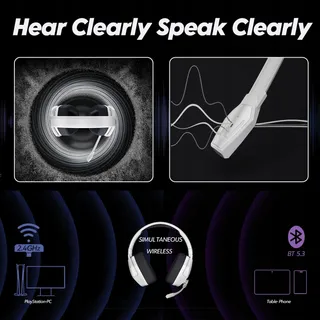 NUBWO G06 Draadloze Gaming Headset Microfoon PS5 PS4 PC Mobiel — miniatuur 8