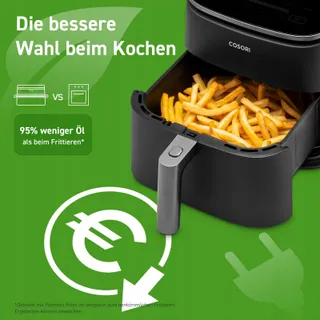 COSORI Airfryer 9-in-1 XXL 6L Stil Energiezuinig — miniatuur 6