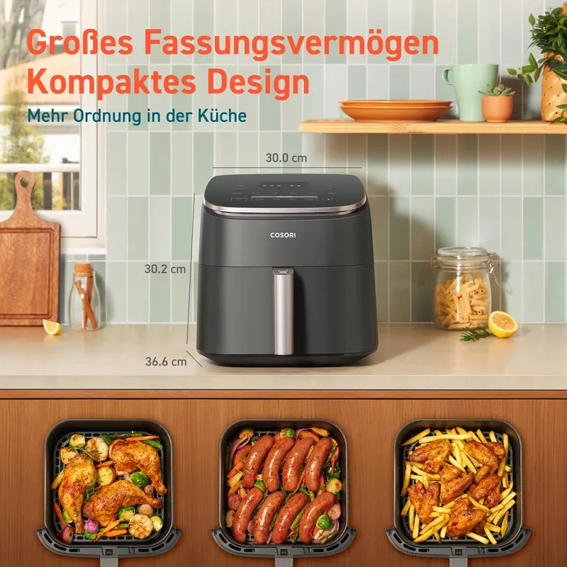 COSORI Airfryer 9-in-1 XXL 6L Stil Energiezuinig — foto 7