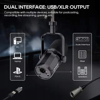 FDUCE SL40+ USB XLR Microfoon Podcast Gaming Streaming — miniatuur 4