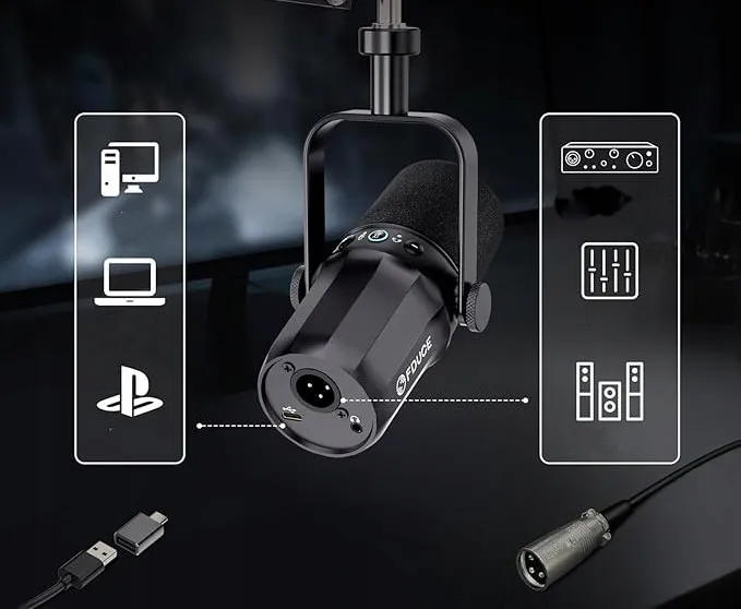 FDUCE SL40+ USB XLR Microfoon Podcast Gaming Streaming — foto 10