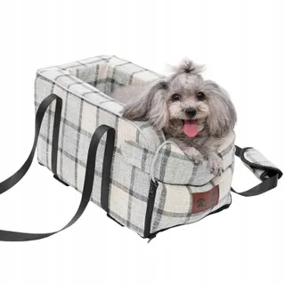 ARKYOMI Hondenautostoel Honden en Katten tot 6kg Pied-de-Poule — miniatuur 7