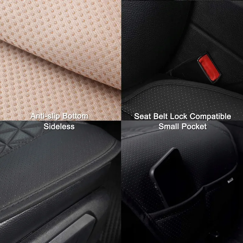 BLACK PANTHER Luxe Leren Autostoelhoes Grijs — foto 5