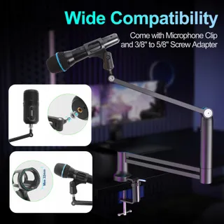 SOCODOX Microfoonarm voor Blue Yeti 4 Montageopties Adapter — miniatuur 6