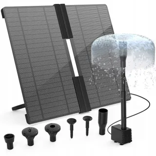 AISITIN Solar Tuinfontein 20W DIY Verstelbare Standaard — miniatuur 1