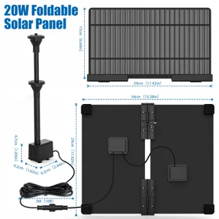 AISITIN Solar Tuinfontein 20W DIY Verstelbare Standaard — miniatuur 2