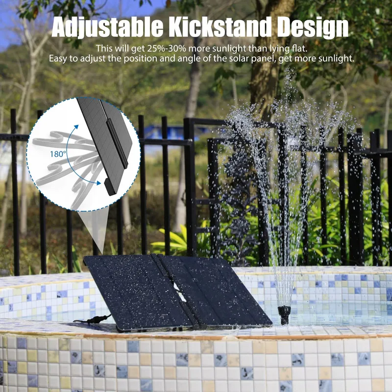 AISITIN Solar Tuinfontein 20W DIY Verstelbare Standaard — foto 6