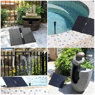 AISITIN Solar Tuinfontein 20W DIY Verstelbare Standaard — miniatuur 5