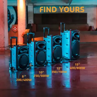 IBIZA Draagbare Speaker 12" 700W Bluetooth USB SD 2 Microfoons Tas — miniatuur 2